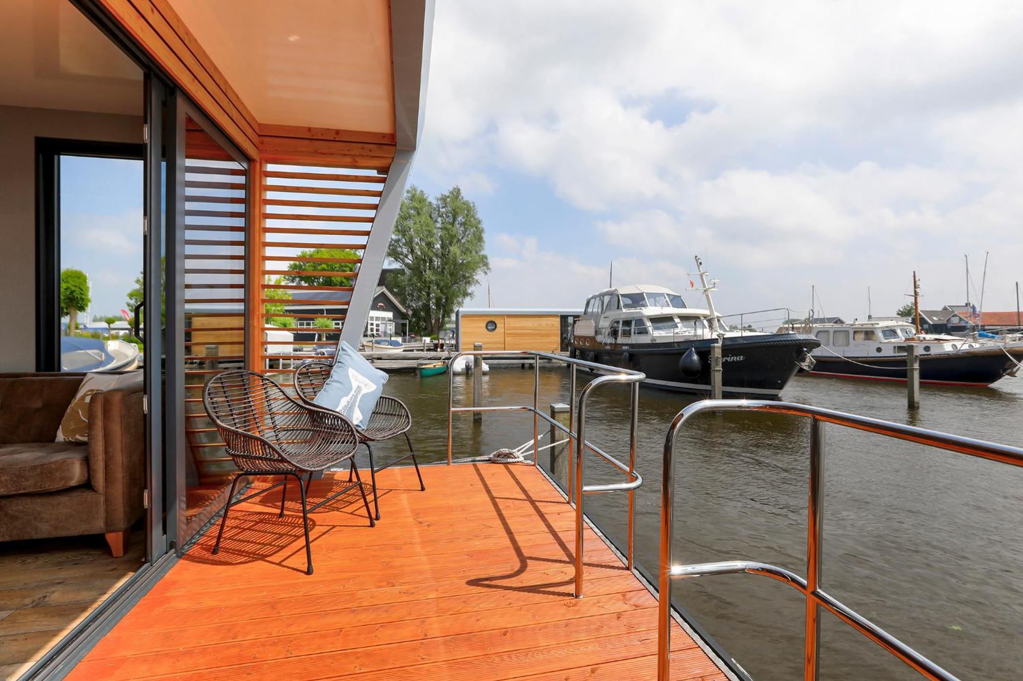 Luxe Houseboat Skoft Grou Exterior foto